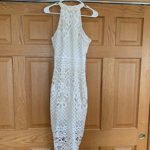 Fitted White Lace Dress